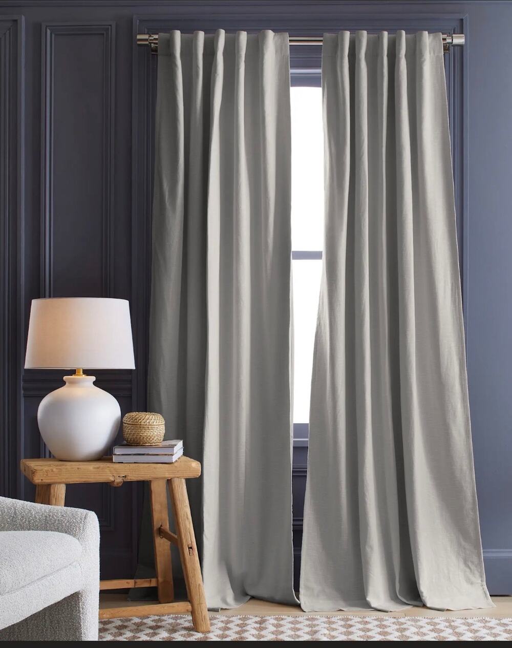 Quince Cotton Slub Room Darkening
Curtain - Single Panel | Cloud | 48 x 84